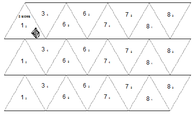 template for 8 sided hexaflexagon
