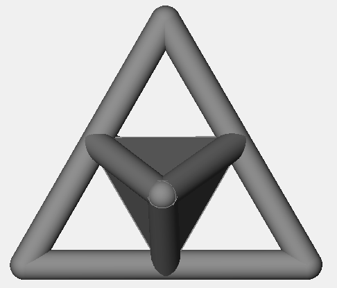 6 sided die-pyramid